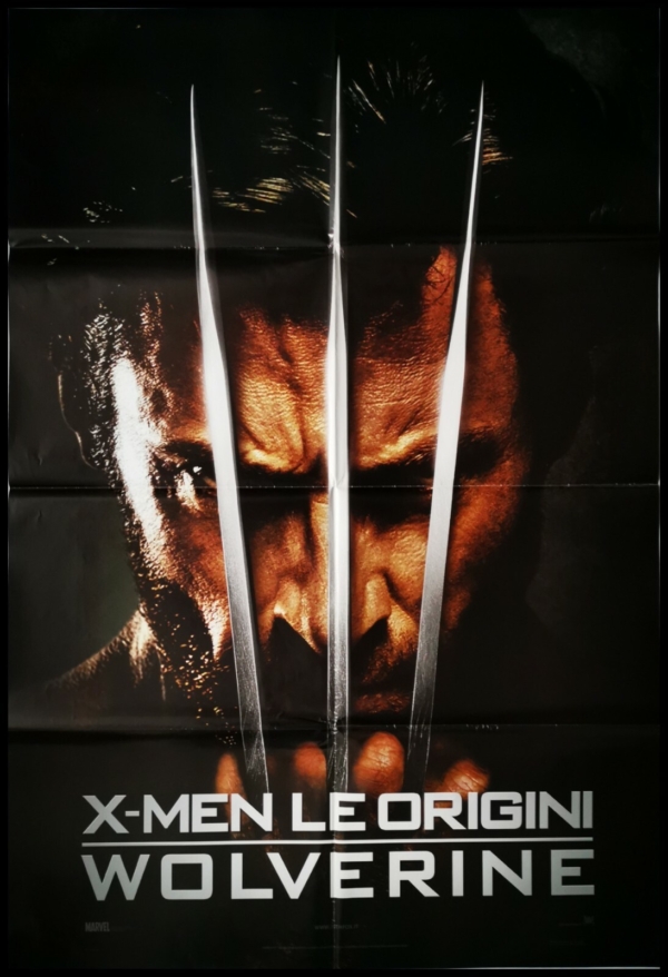 XMEN ORIGINS WOLVERINE Original Movie Poster 39x55" 2Sh Italian MARVEL COMICS