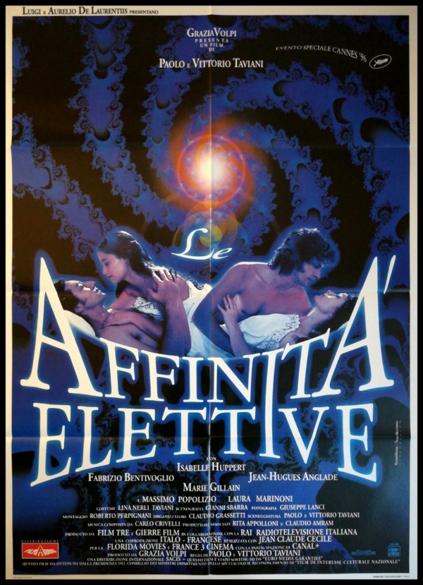 AFFINITA' ELETTIVE Manifesto 2F Poster Originale Cinema TAVIANI HUPPERT