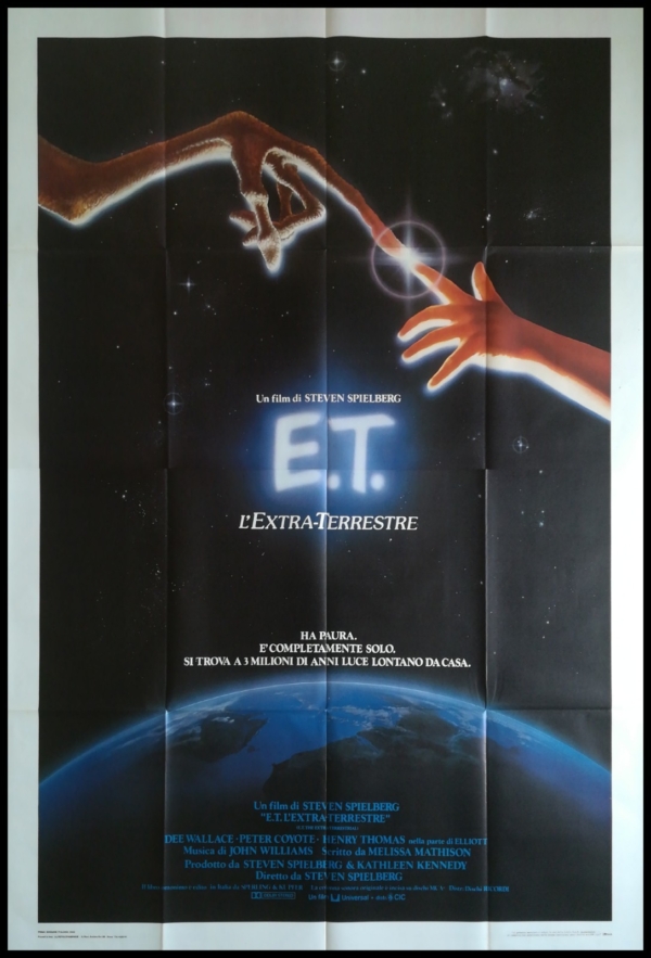 E.T. EXTRA-TERRESTRIAL 1982 Original Movie Poster 55x78" 4Sh Italian SPIELBERG