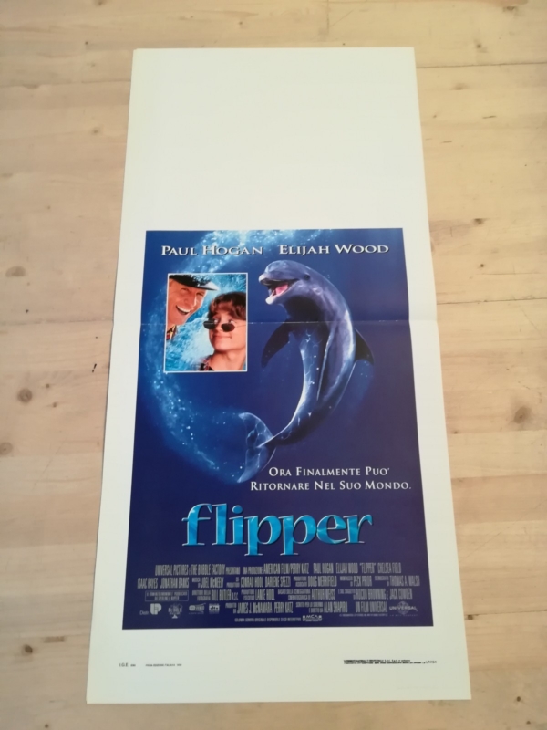 FLIPPER Locandina Film 33x70 Poster Originale Cinema HOGAN DELFINO