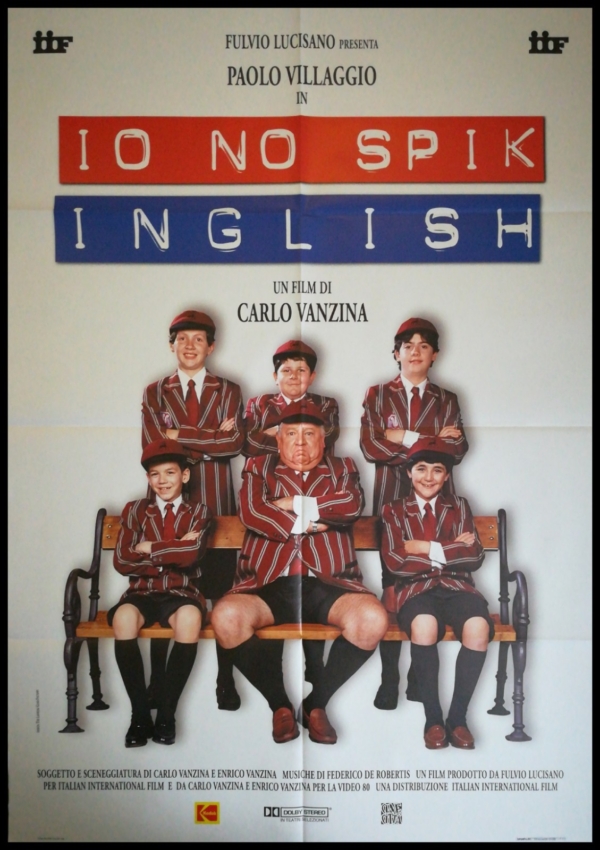 IO NO SPIK INGLISH Manifesto Film 2F Poster Originale Cinema VILLAGGIO VANZINA