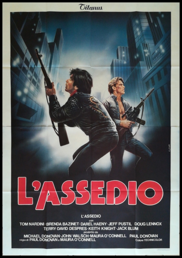 L'ASSEDIO Manifesto Film 4F Poster Originale Cinema TOM NARDINI BAZINET HAENY
