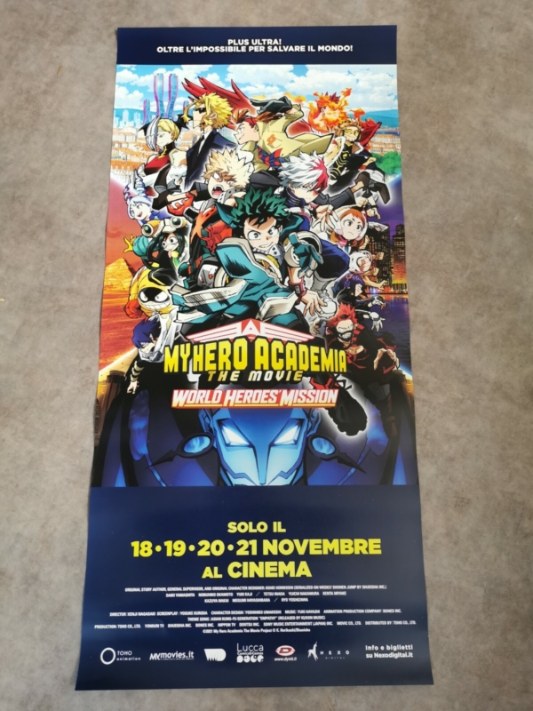MY HERO ACADEMIA WORLD HEROS MISSION Locandina Cinema 33x70 Poster Film Original