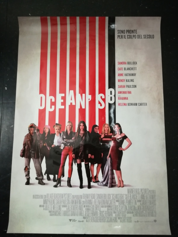 OCEAN'S 8 Original Movie Poster 27X40" Italian 1 Side GARY ROSS BULLOCK RIHANNA