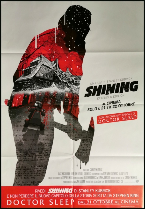SHINING EXTENDED EDITION Origianl Movie Poster 39x55" Italian KUBRICK NICHOLSON
