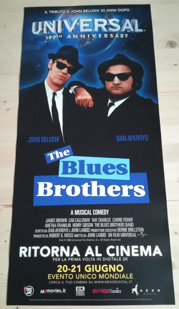THE BLUES BROTHERS Locandina Cinema 33x70 Poster Film Originale LANDIS BELUSHI