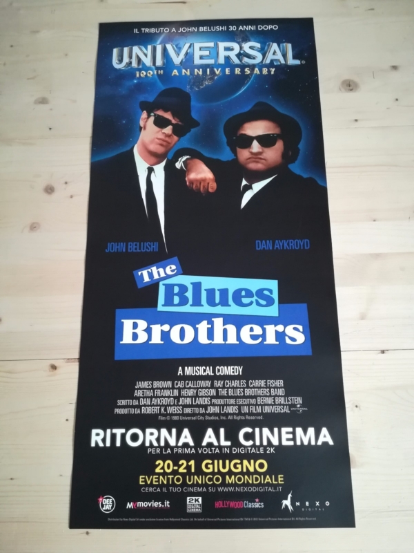 THE BLUES BROTHERS Original Movie Poster 12x27" Italian JOHN LANDIS BELUSHI