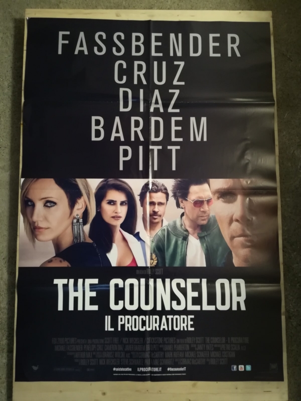 THE COUNSELOR Original Movie Poster 39x55 2Sh Italia PITT BARDEM CRUZ FASSBENDER
