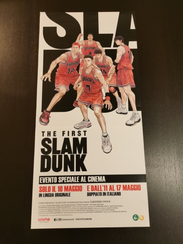 THE FIRST SLAM DUNK Original Movie Poster 12x27" Italian TAKEHIKO INOUE