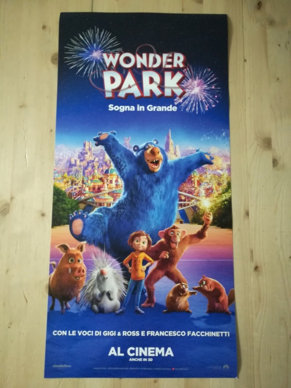 WONDER PARK Locandina Film 33x70 Poster Originale Cinema CARTOON ANIMAZIONE